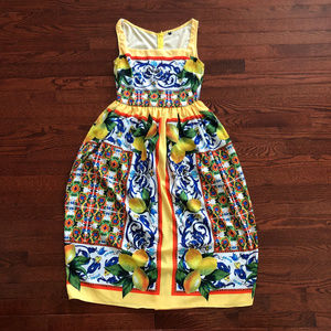 COLORFUL CASUAL SUMMER DRESS (Yellow)
